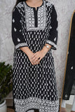 Modal Chikankari Long Straight Kurta