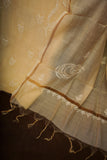 Mulmul Cotton- Chikankari Unstitched 3 Pc Suit Set-Light Yellow
