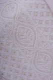 Gulaab Viscose Georgette Unstitched Chikankari Suit Set with Dupatta-White