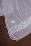 Sitara White Chikankari Suit Set in Pure Viscose Georgette -UnStitched