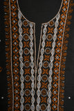 Midnight Glow Chikankari Unstitched Suit Set with Dupatta-Black