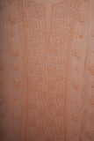 Muslin- Chikankari UnStitched 3 Pc Suit Set -Peach