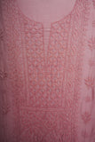 Muslin- Heavy Chikankari UnStitched 3 Pc Suit Set -Powder Pink