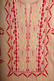 Tissue Silk- UnStitched 3 Pc Suit Set-Golden