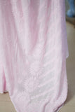 Aarini Viscose Georgette Chikankari Saree-Baby Pink