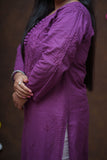 Dobby Cotton Tone to Tone Chikankari Straight Kurta
