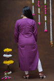 Dobby Cotton Tone to Tone Chikankari Straight Kurta