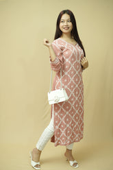 Booti Jaal Chikankari Long Kurti