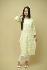 Boxer Chikankari Long Kurti