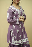 Afsana Chikankari Kurta Gharara Set