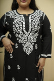 Plus Size Rayon Chikankari Kurta-Plazzo Set