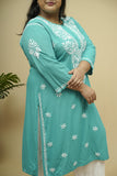 Vasudha Rayon Chikankari Long Kurta
