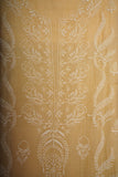 Mulmul Cotton- Chikankari Unstitched 3 Pc Suit Set-Light Yellow