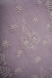 Mulmul Cotton- Chikankari Unstitched 3 Pc Suit Set-Lavender