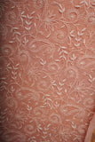 Mul Cotton- Chikankari Unstitched 3 Pc Suit Set with Jaali -Peach