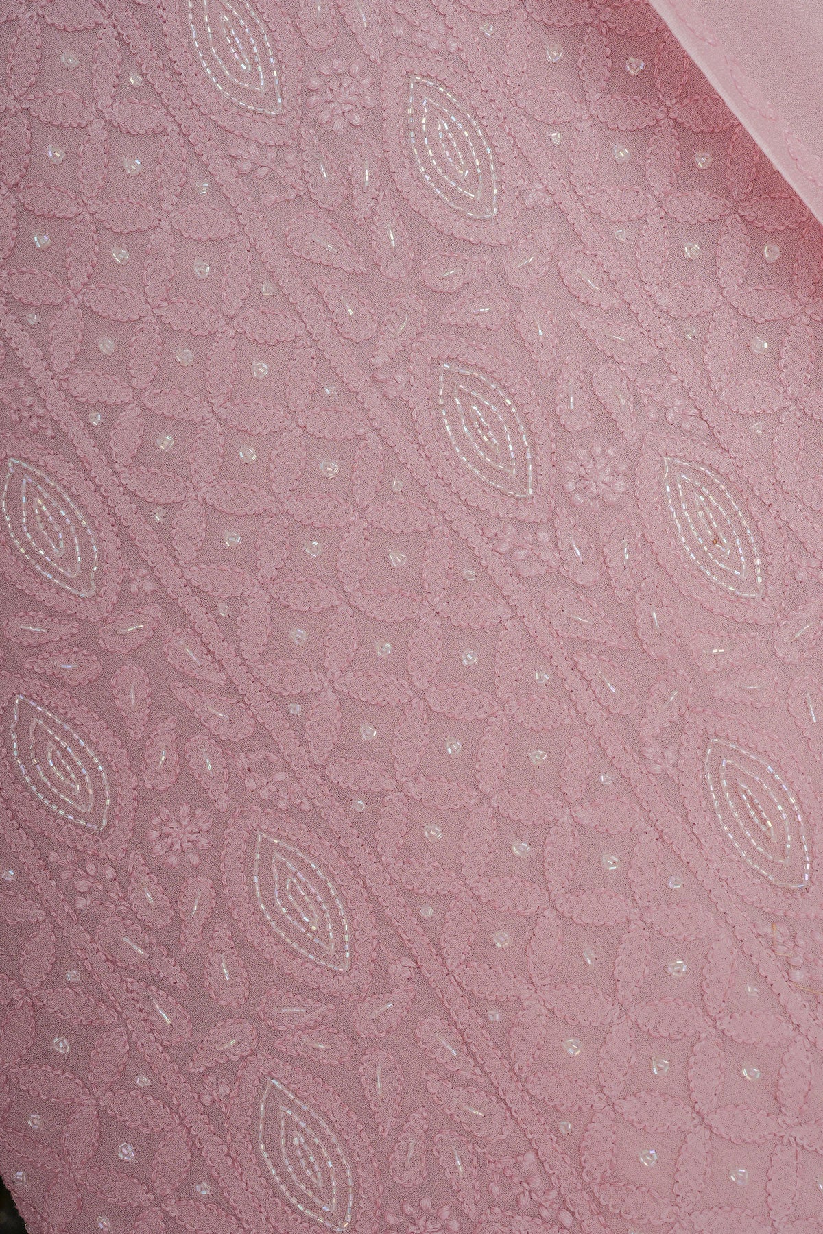 Gulnaa Un-Stitched Chikankari Suit Set with Dupatta-Blush Pink