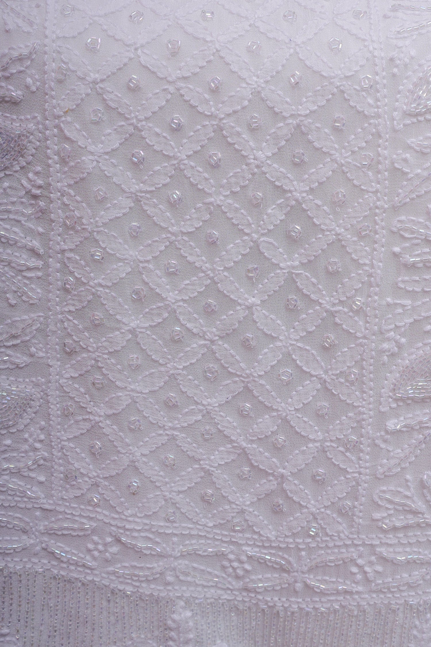 Sitara White Chikankari Suit Set in Pure Viscose Georgette -UnStitched