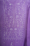 Chanderi Un-Stitched Chikankari Suit Set with Dupatta-Dark Purple