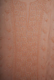 Muslin- Chikankari UnStitched 3 Pc Suit Set -Peach