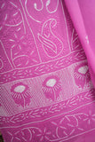 Jhilmil Viscose Georgette Chikankari Un-Stitched Suit Length with bottom and Dupatta-Majenta