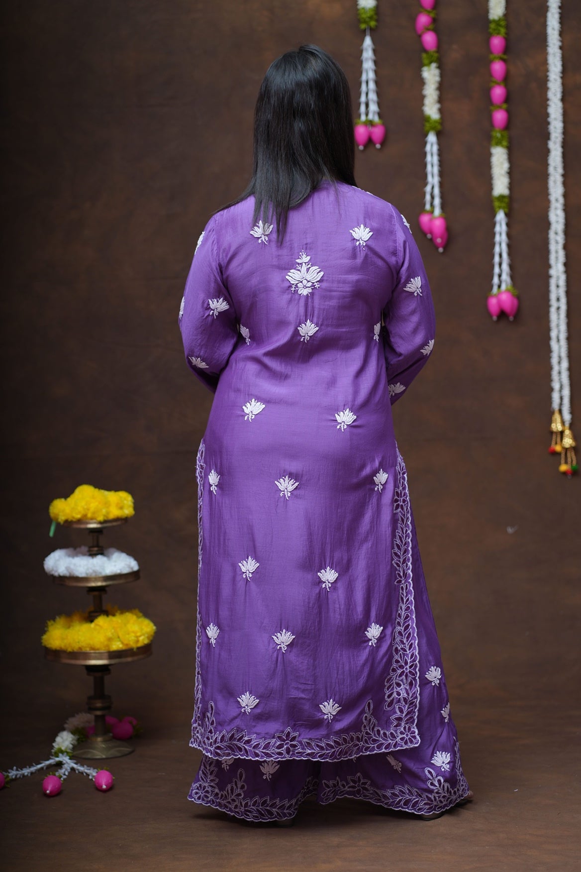 Reva Muslin Chikankari Suit Set with Dupatta