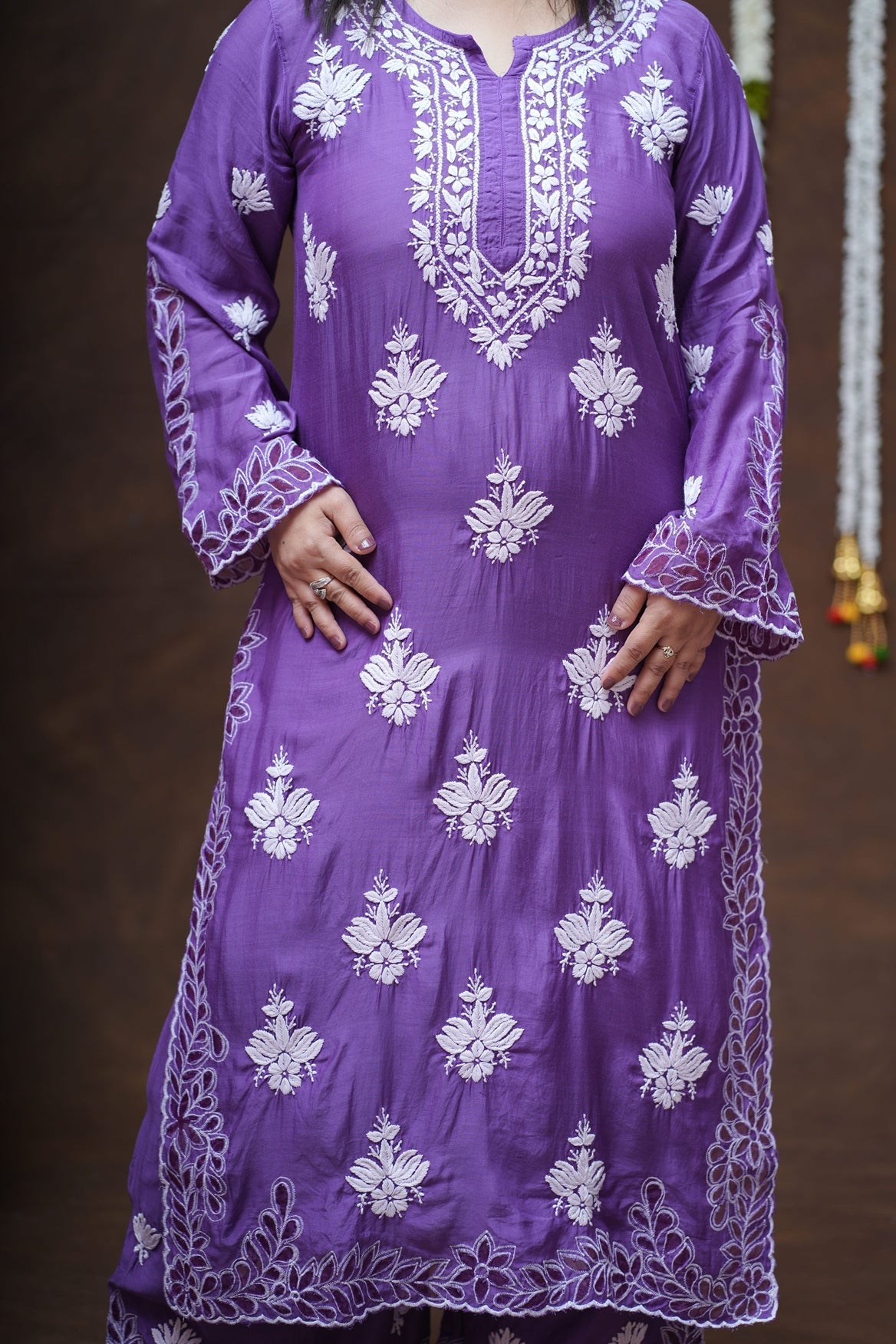 Reva Muslin Chikankari Suit Set with Dupatta