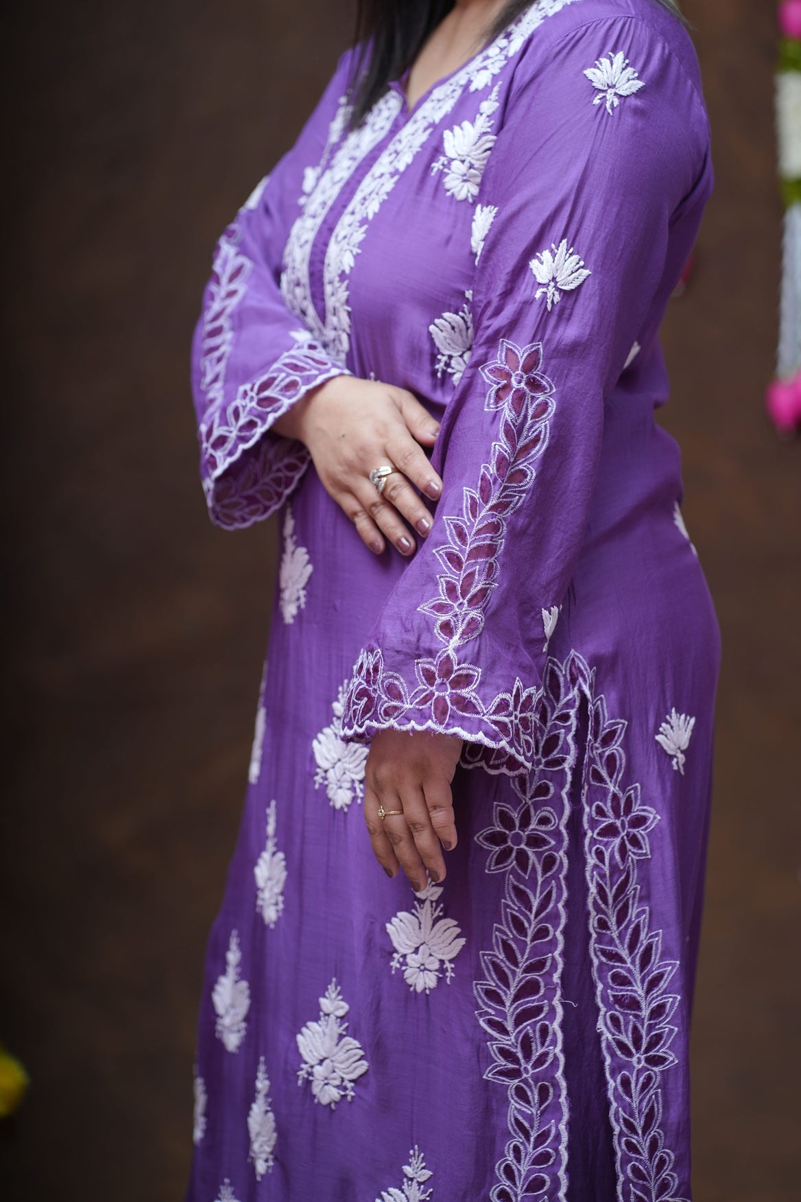 Reva Muslin Chikankari Suit Set with Dupatta