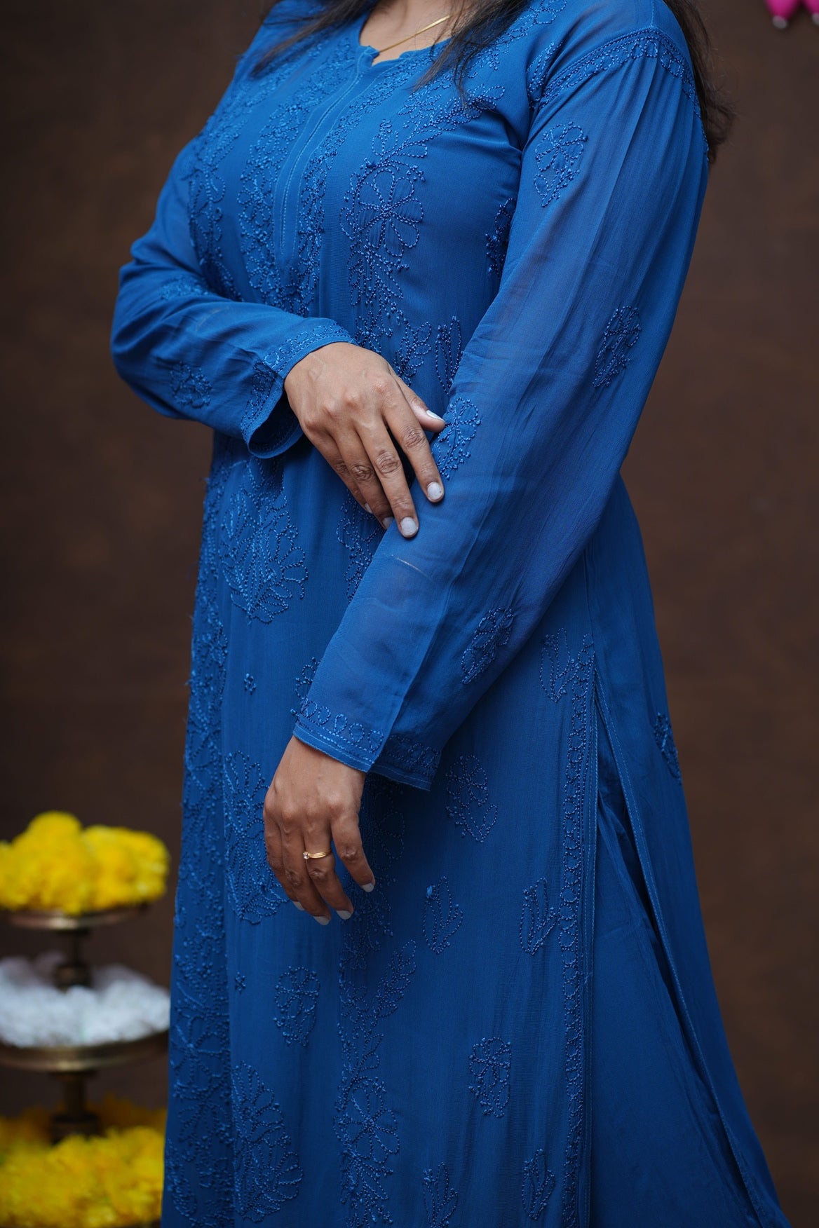 Ruhani Chikankari Viscose Kurta Pant Set with Inner and Dupatta