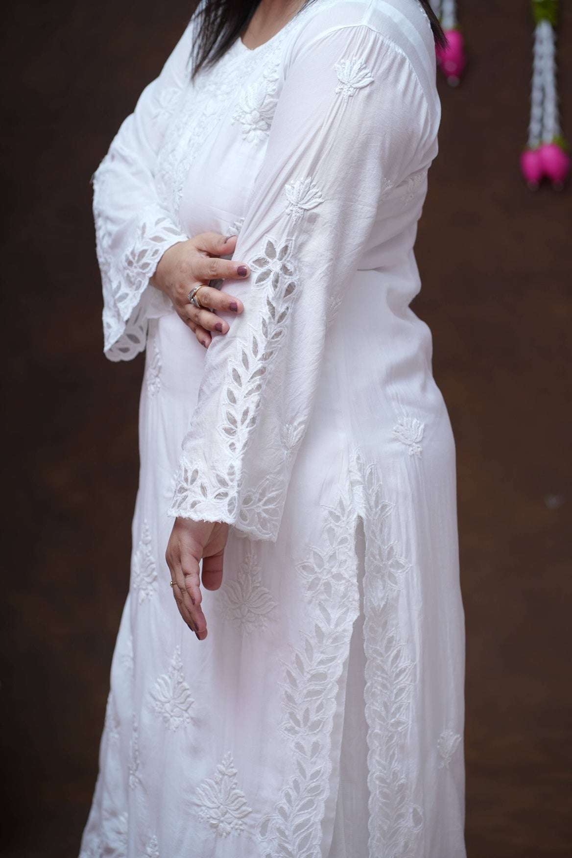 Reva Muslin Chikankari Suit Set with Dupatta
