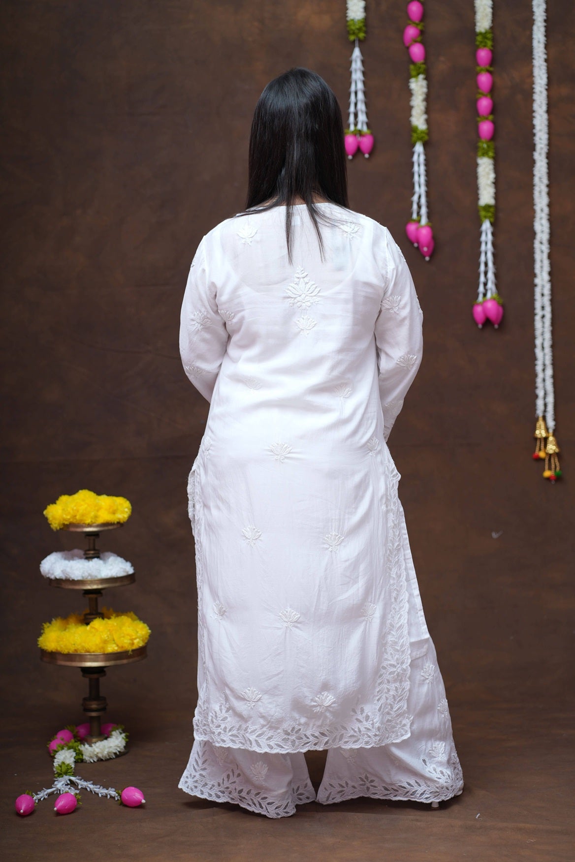 Reva Muslin Chikankari Suit Set with Dupatta