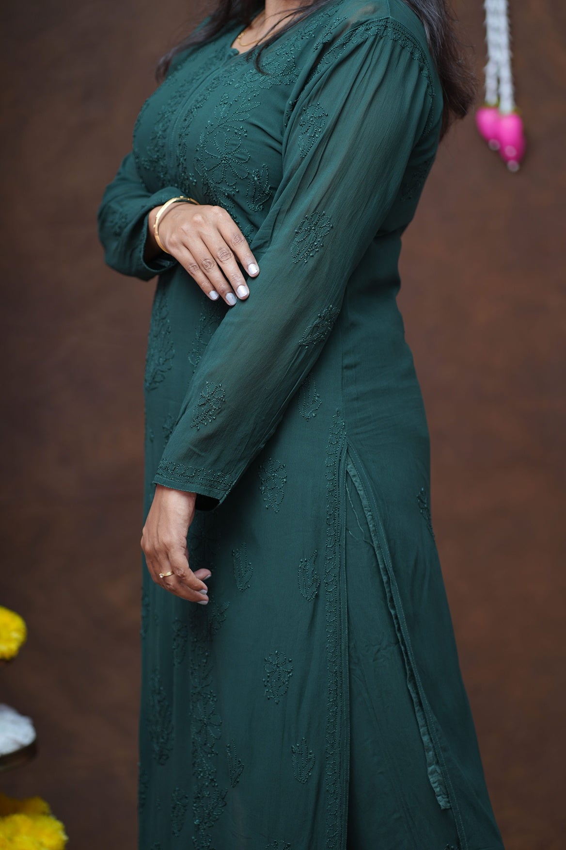 Ruhani Chikankari Viscose Kurta Pant Set with Inner and Dupatta