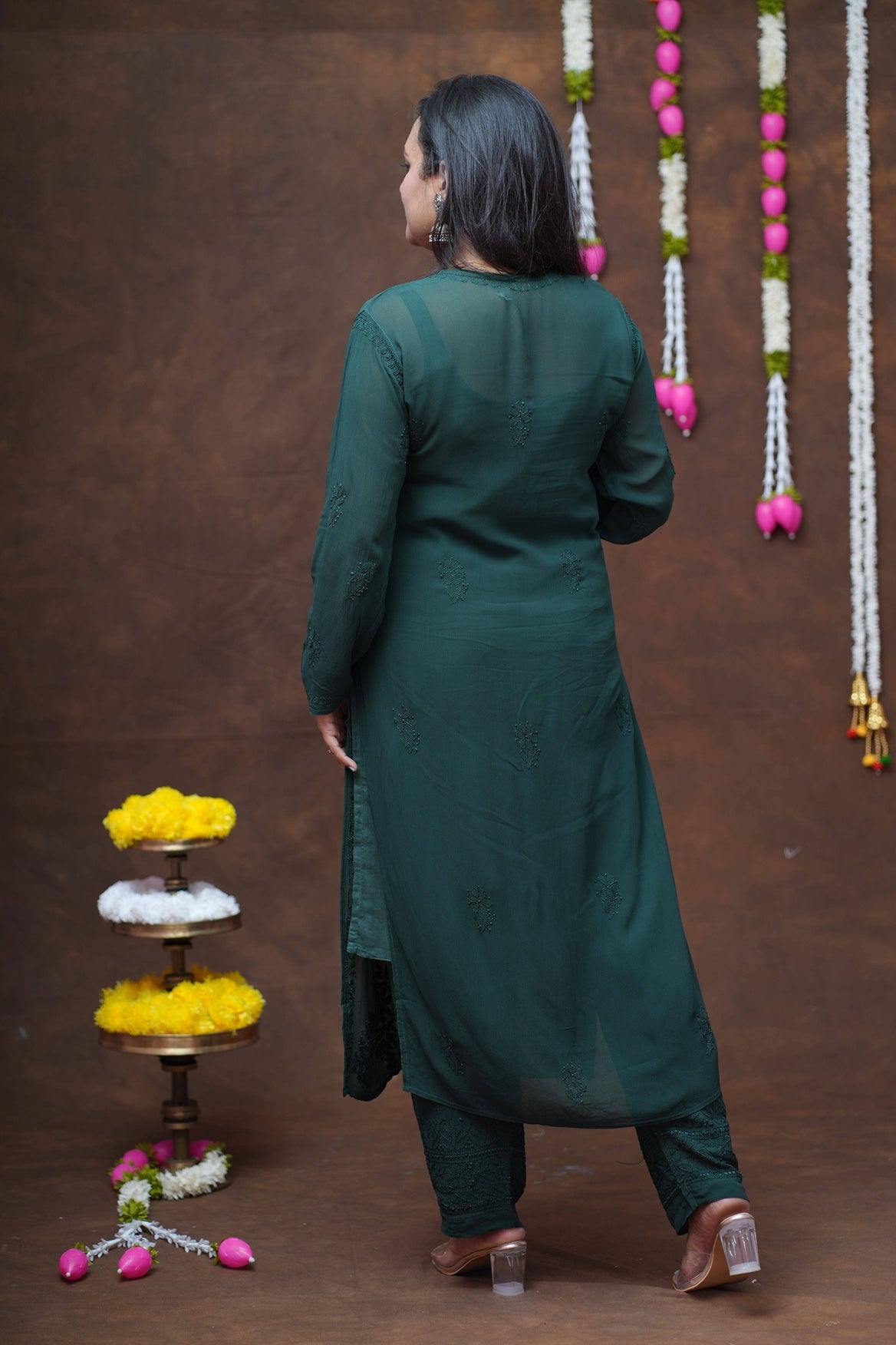 Ruhani Chikankari Viscose Kurta Pant Set with Inner and Dupatta