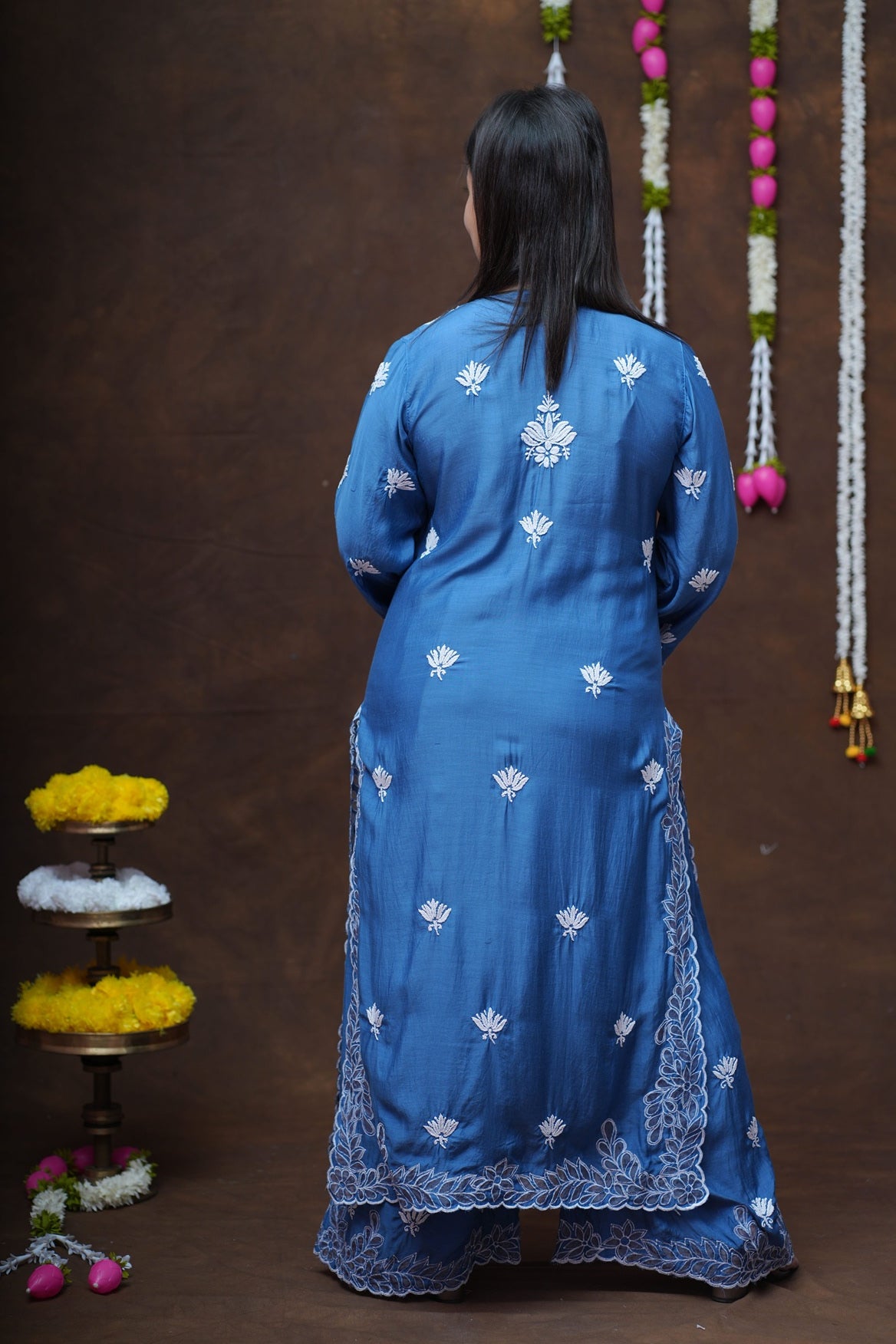 Reva Muslin Chikankari Suit Set with Dupatta