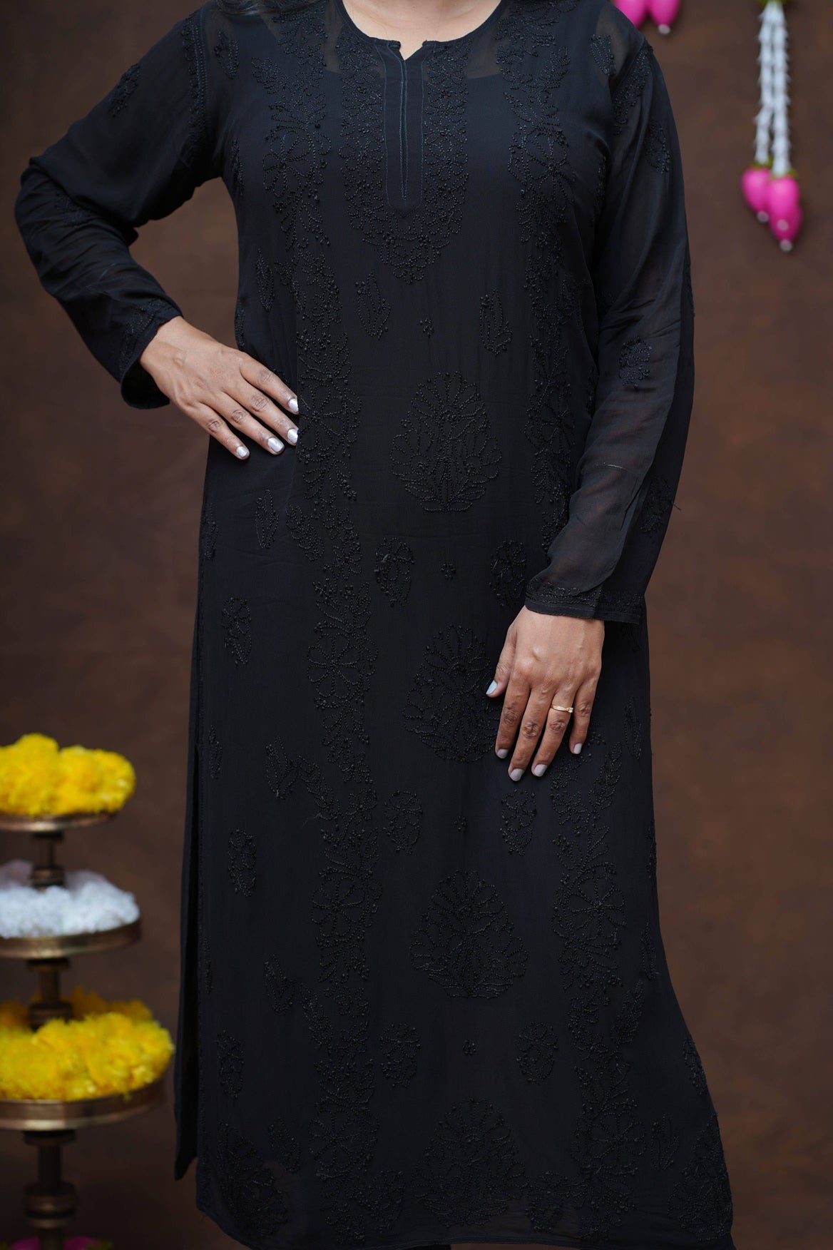 Ruhani Chikankari Viscose Kurta Pant Set with Inner and Dupatta