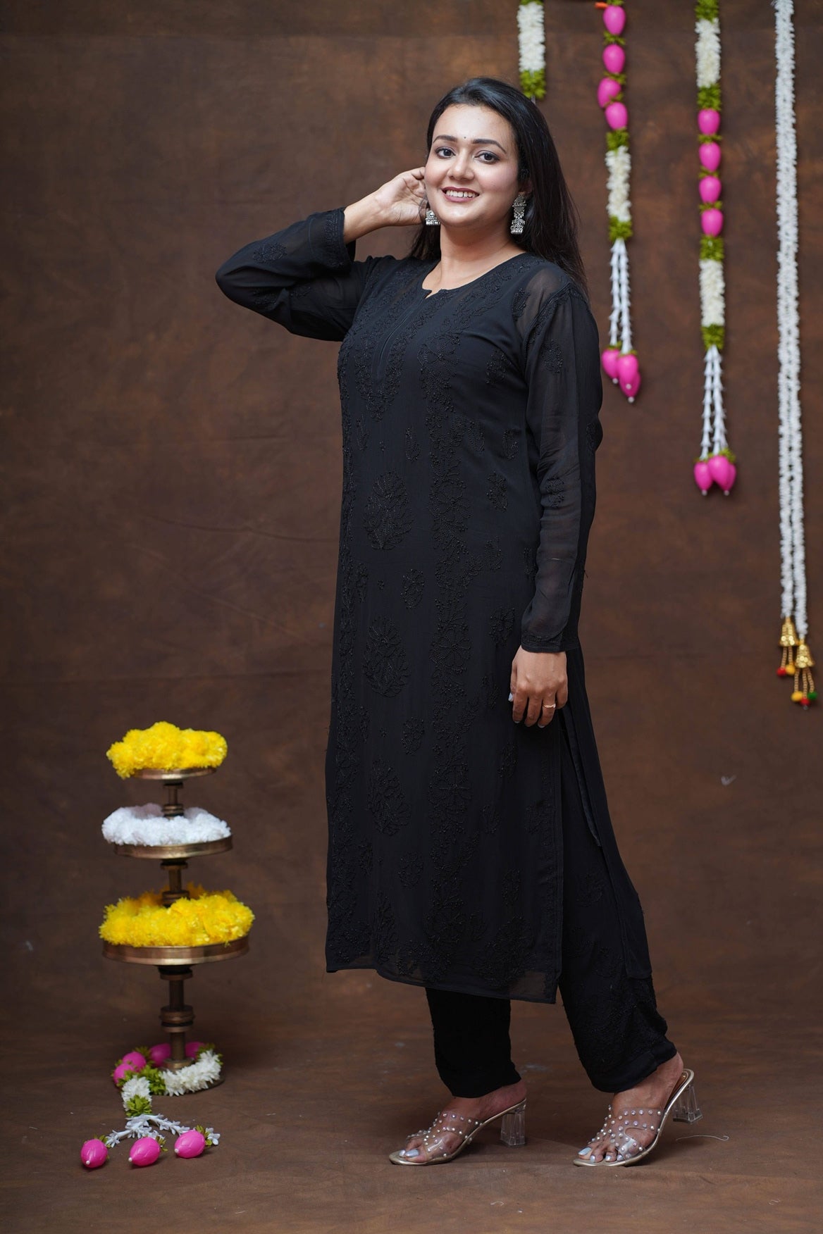 Ruhani Chikankari Viscose Kurta Pant Set with Inner and Dupatta