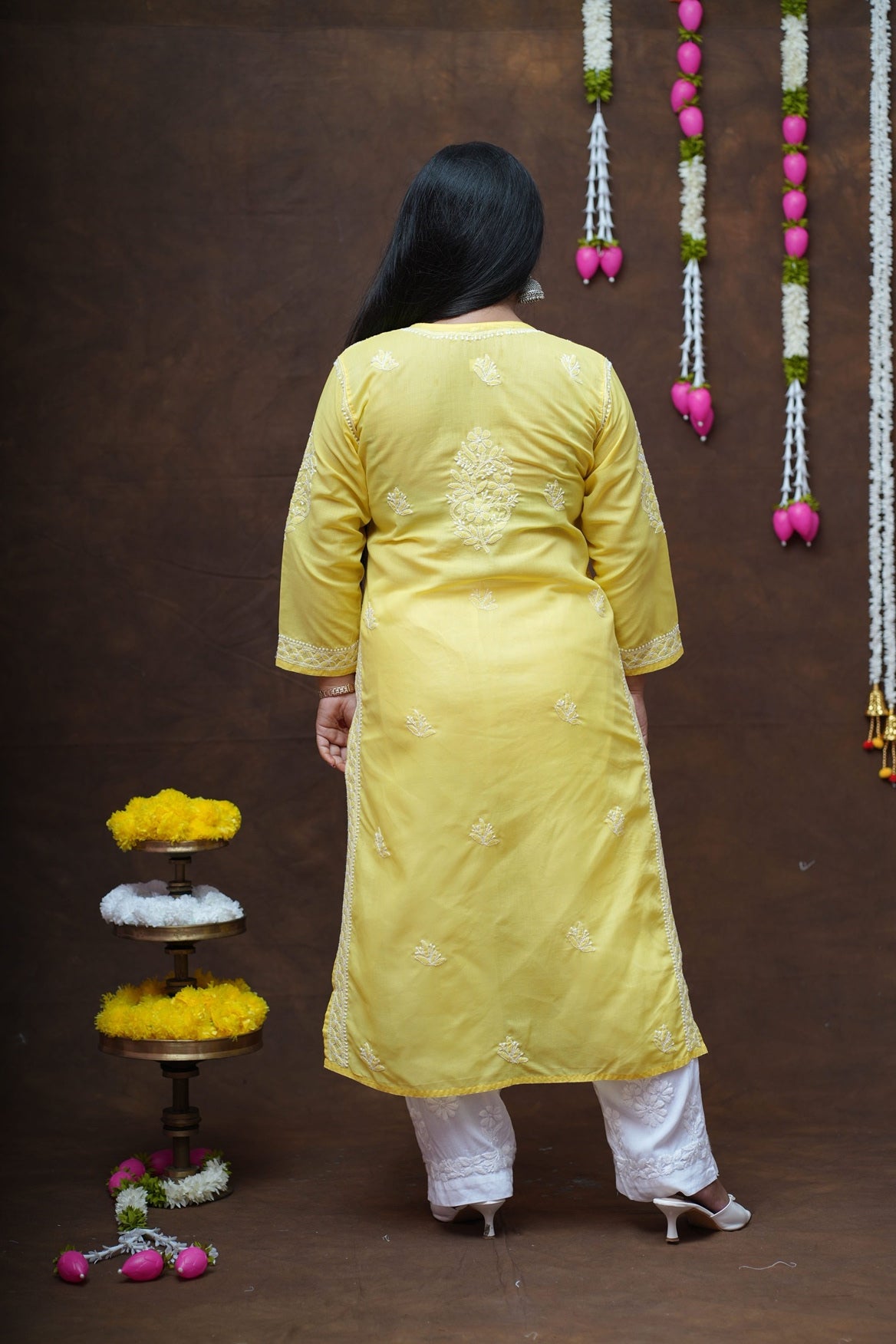 Cotton Chikankari Staight Kurta