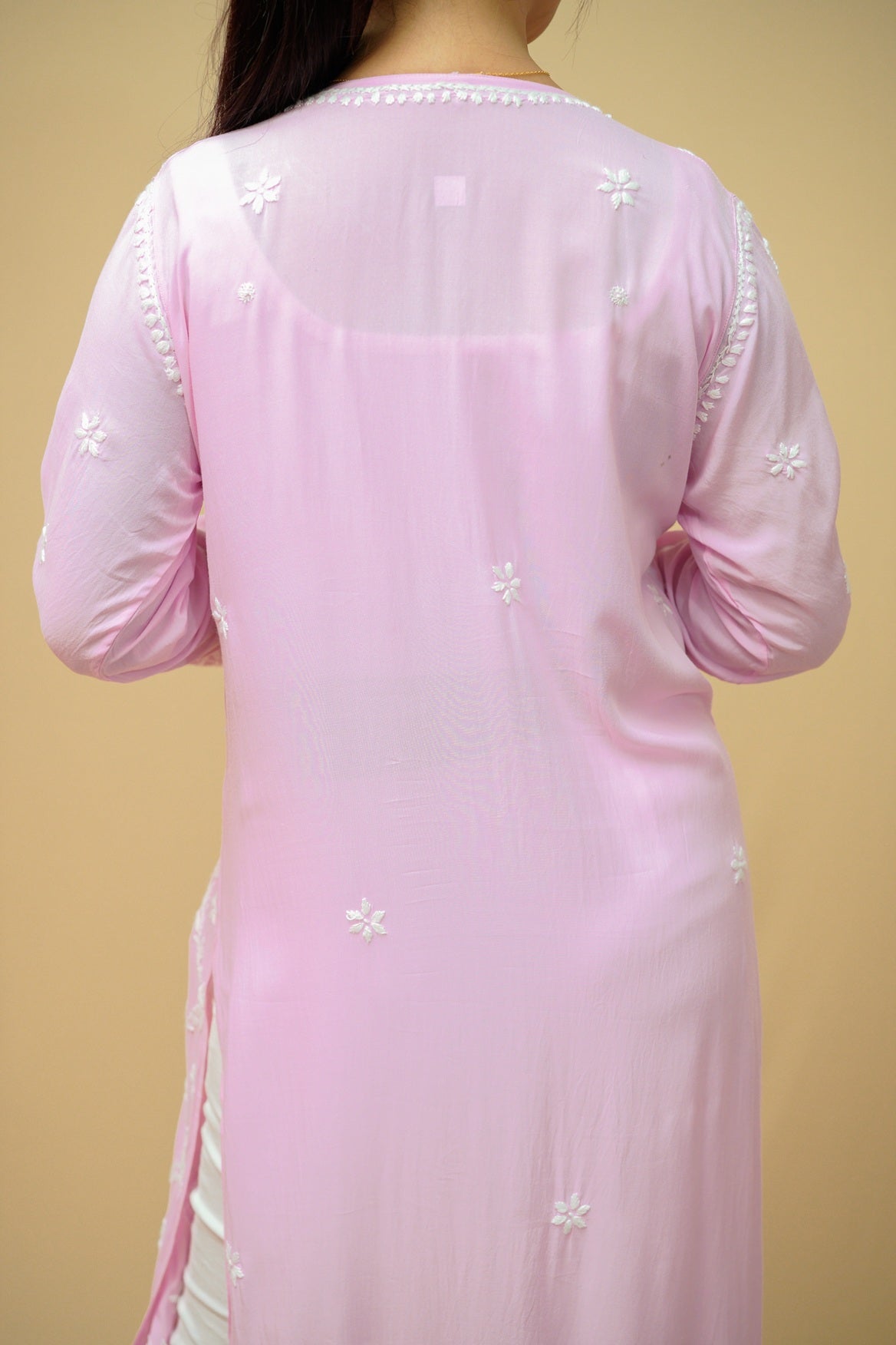 Booti Jaal Chikankari Long Kurti