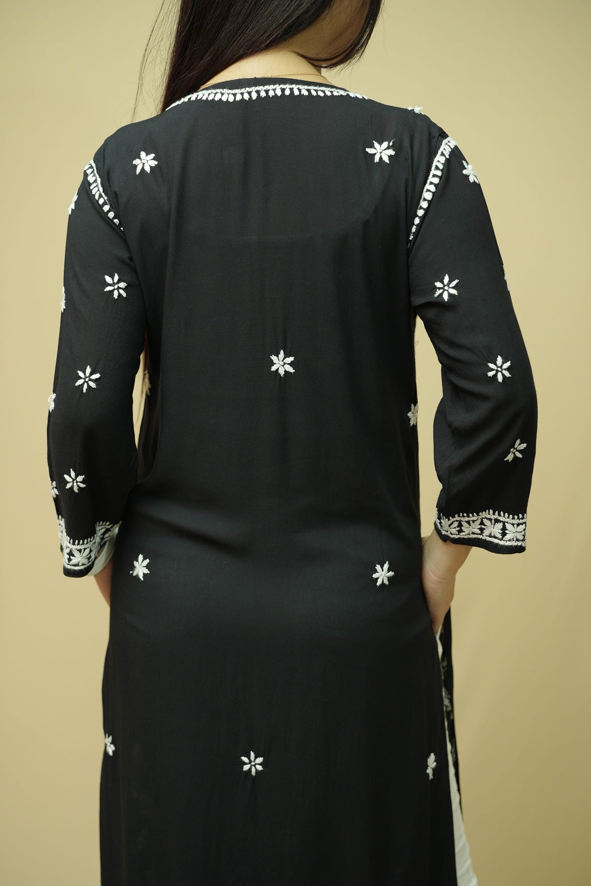 Booti Jaal Chikankari Long Kurti