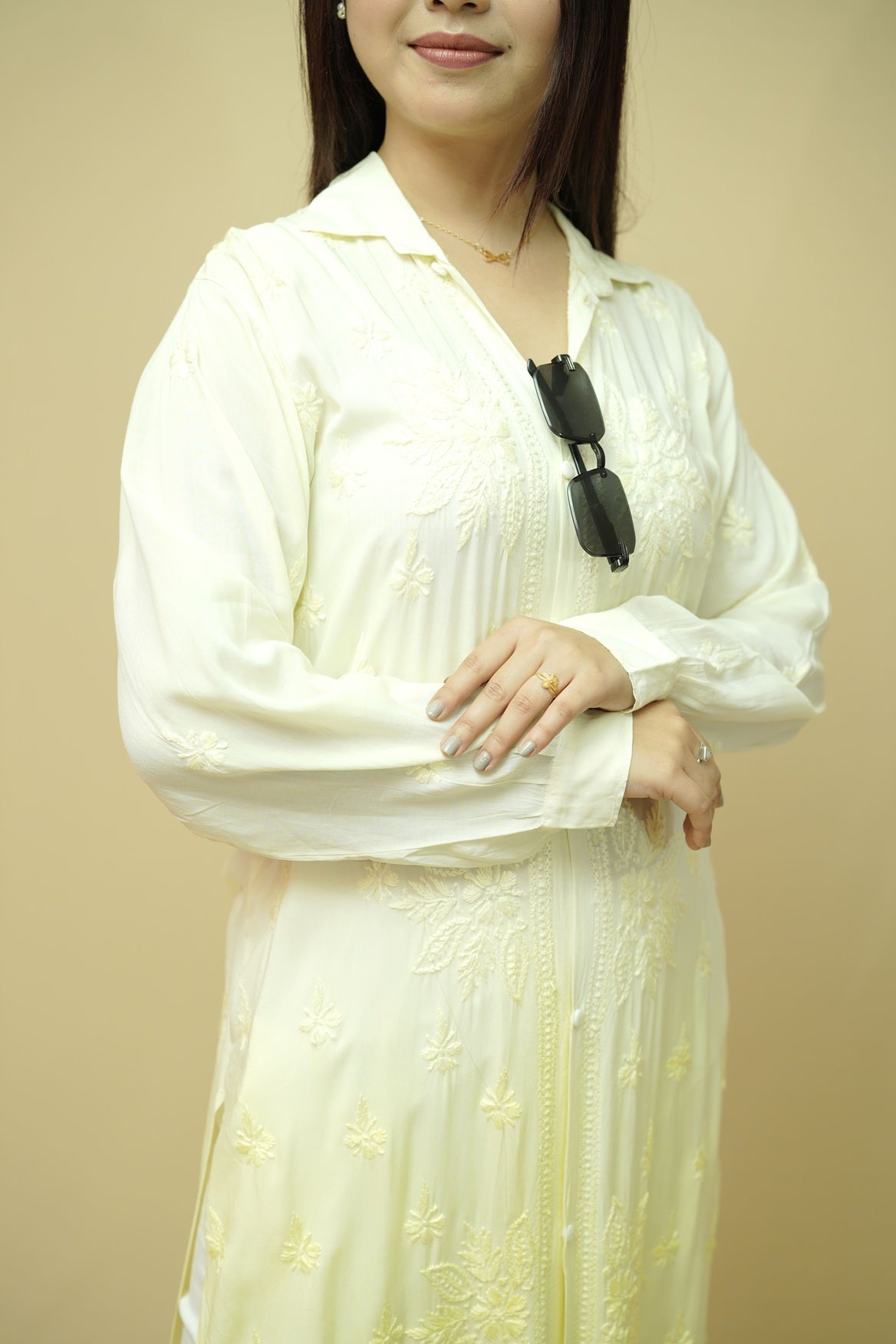Nyra Chikankari Long Shirt