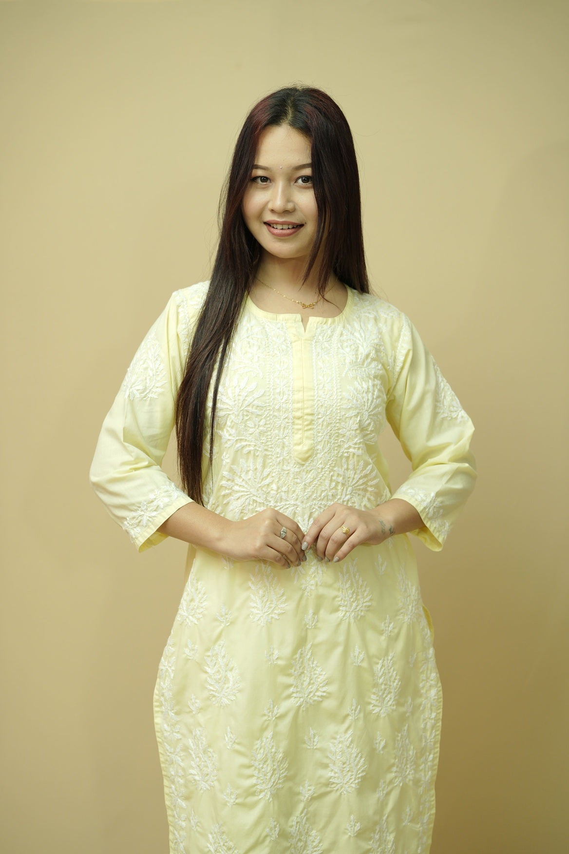 Boxer Chikankari Long Kurti