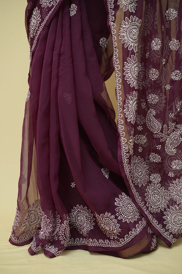 Sanya Suraj Chikankari Saree
