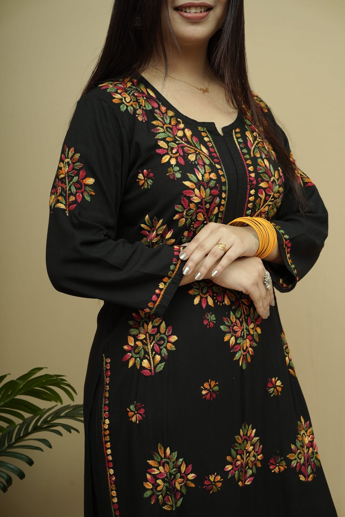 Mehira Rayon Chikankari Kurta Plazzo Set