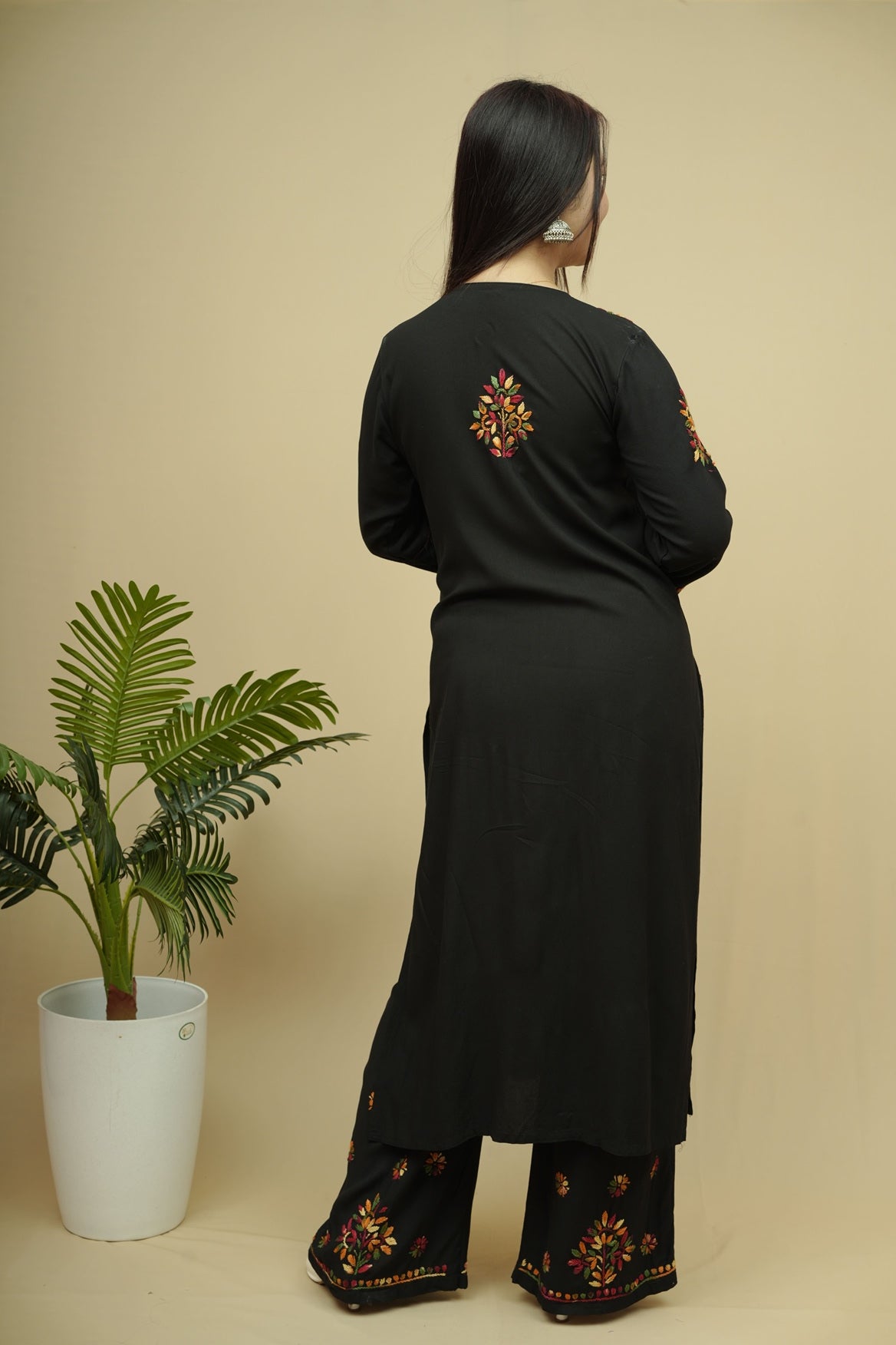 Mehira Rayon Chikankari Kurta Plazzo Set