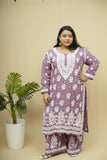 Aisha 3D Chikankari Kurta Plazzo Set