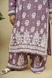 Aisha 3D Chikankari Kurta Plazzo Set