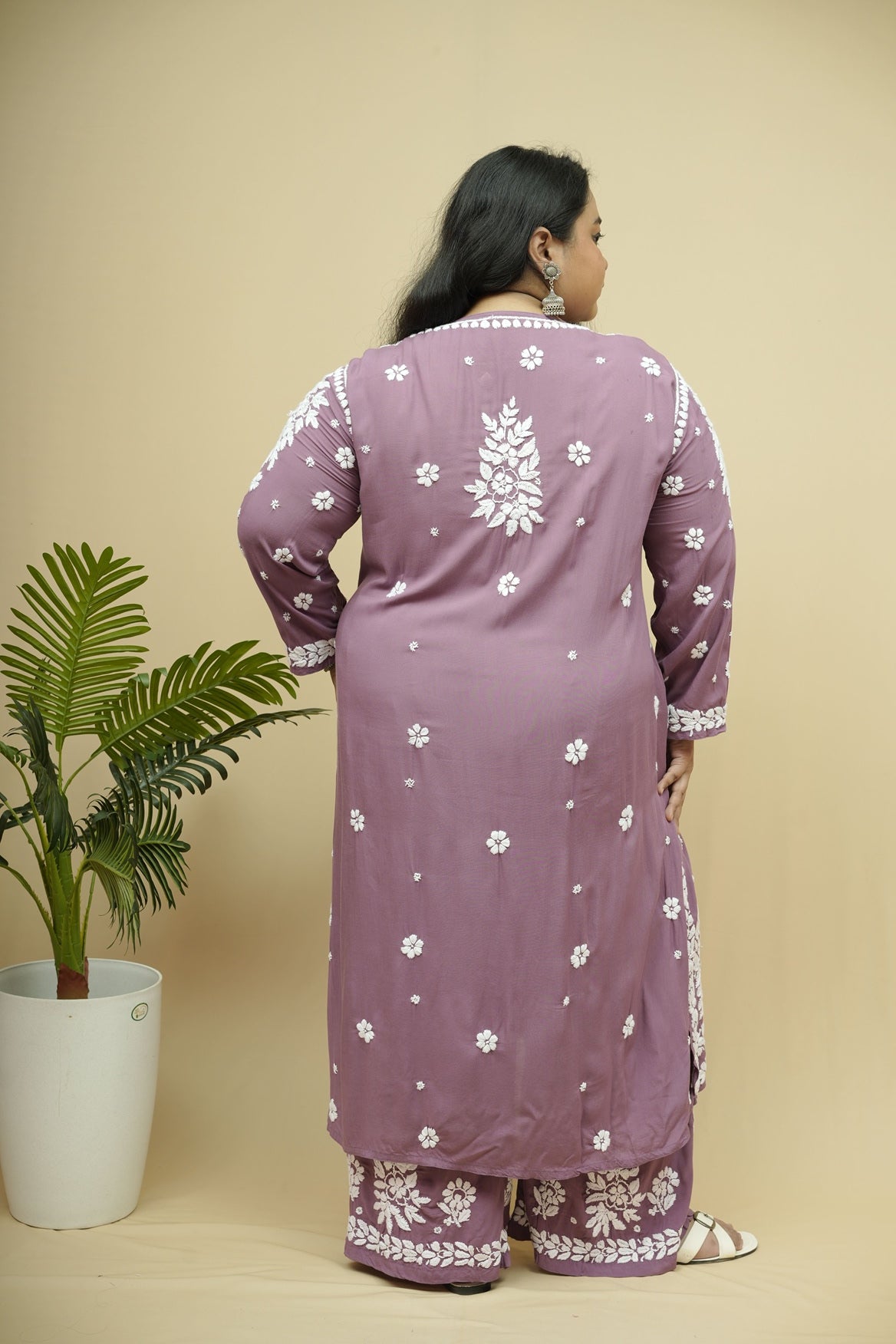 Aisha 3D Chikankari Kurta Plazzo Set