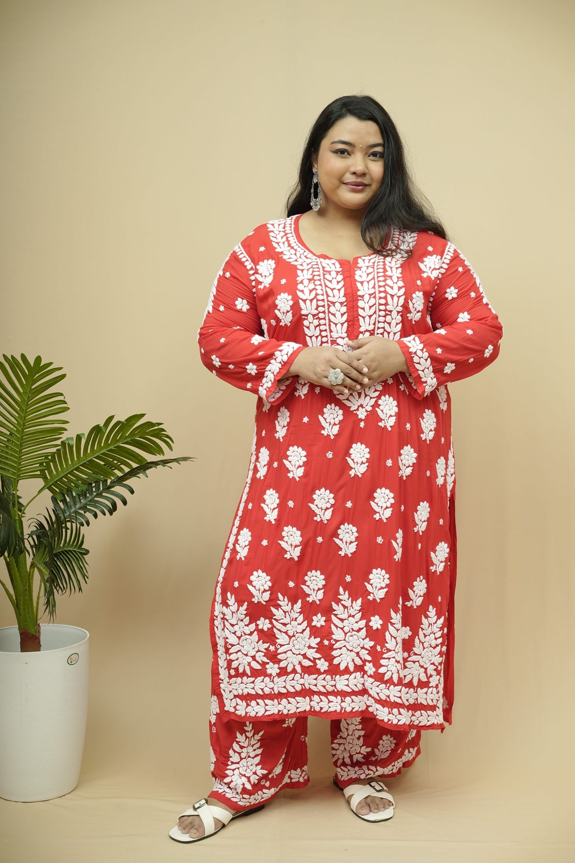 Aisha 3D Chikankari Kurta Plazzo Set