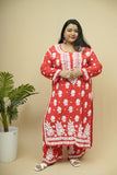 Aisha 3D Chikankari Kurta Plazzo Set