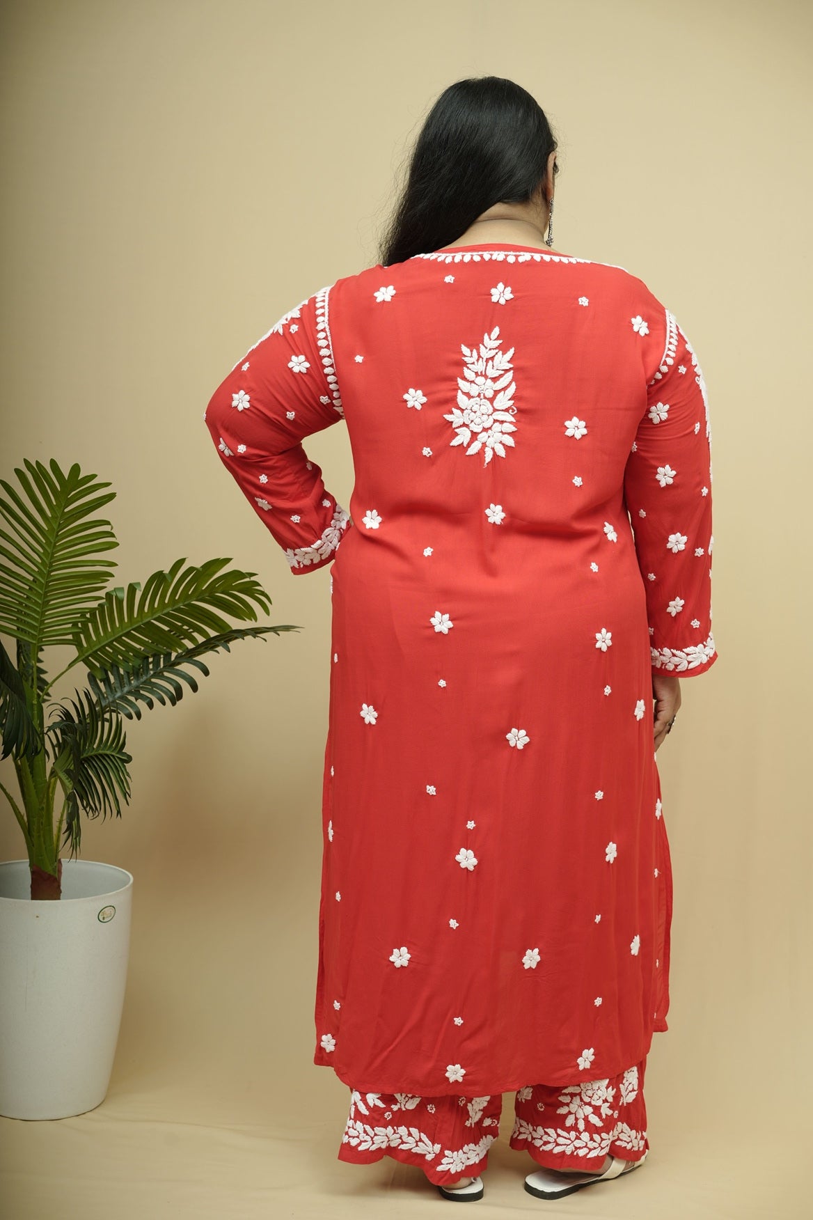 Aisha 3D Chikankari Kurta Plazzo Set