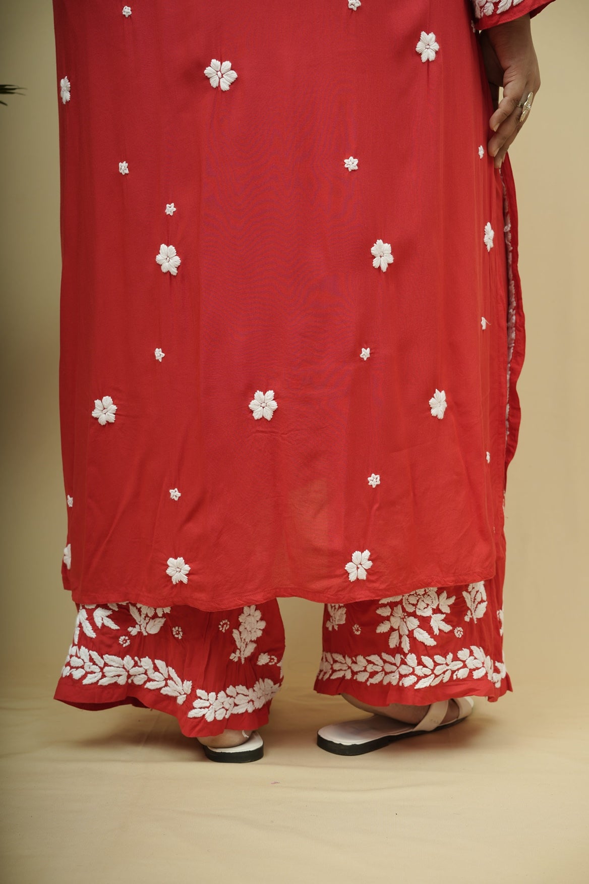 Aisha 3D Chikankari Kurta Plazzo Set